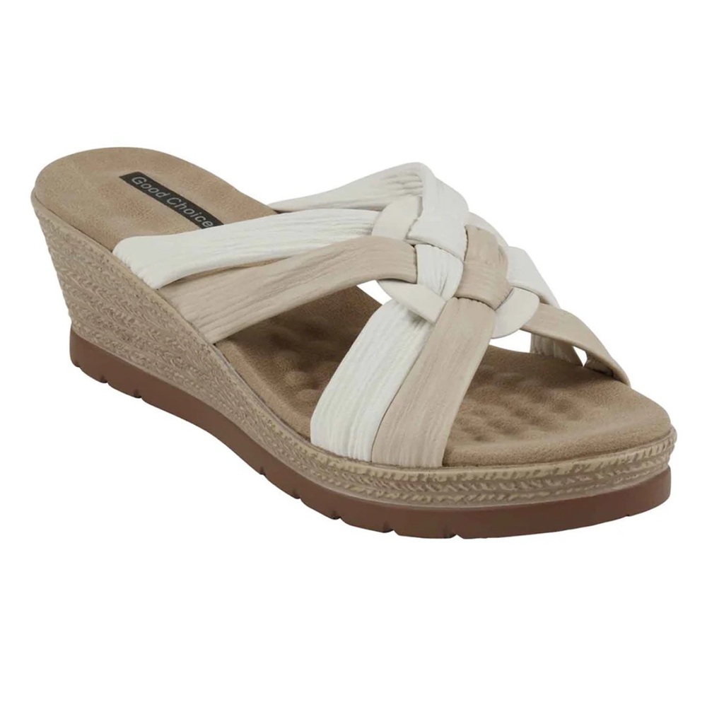 Good Choice Caro White Wedge Sandals brand new
#12